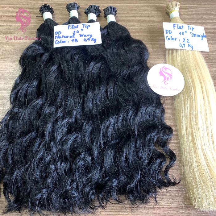 Vietnamese Tip-in Natural Wavy Hair Extensions