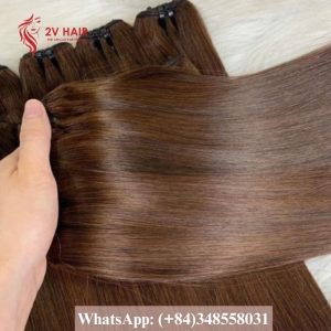 High quality Vietnamese Bone Straigh Colored Hair Weft 12