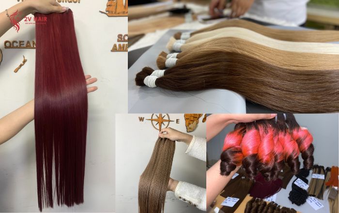 Raw hair from Vietnam can be dyed in many colors