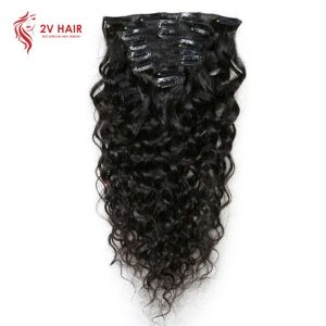 100% Raw Human Hair Curly Clip In Human Hair Extensions4