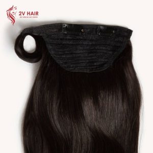 Luxury Clip In Ponytail Hair Extensions Black Color 1