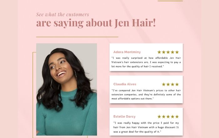 Customers left good reviews on hair price