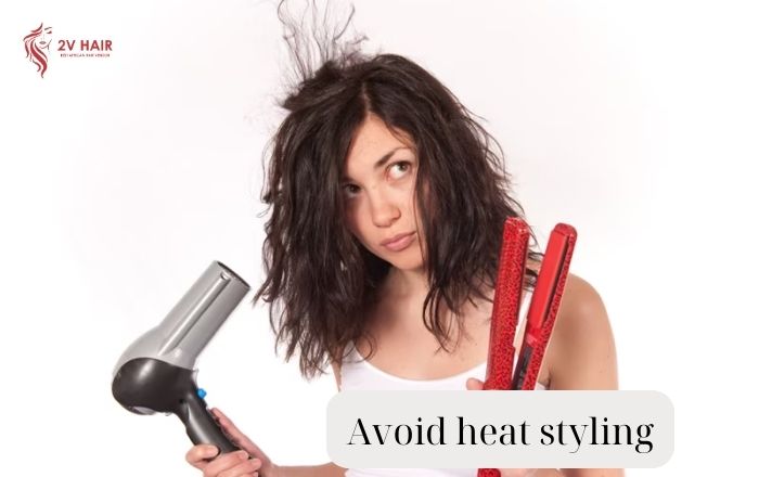 Avoid heat styling if you are looking how to prevent greasy hair
