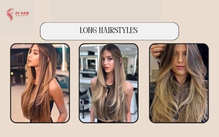 Long Hairstyles is very suitable for those with diamond faces