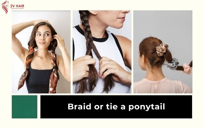 Sleep with your extensions by making a braid Sleep with your extensions by making a braid