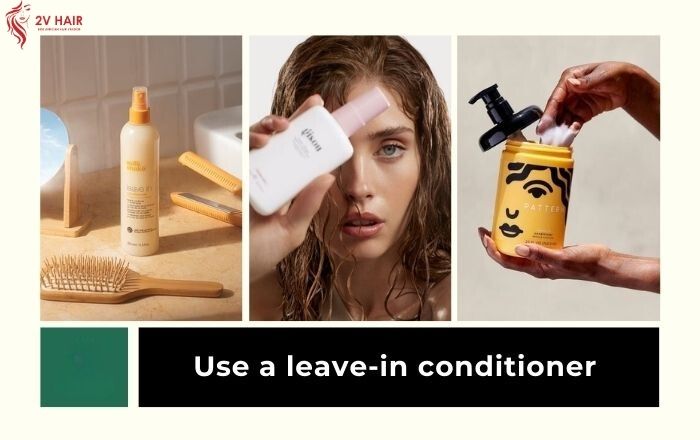 Use a leave-in conditioner to be hydrated throughout the night Use a leave-in conditioner to be hydrated throughout the night