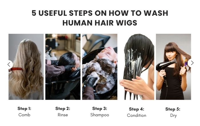 5 useful steps on how to wash human hair wigs
