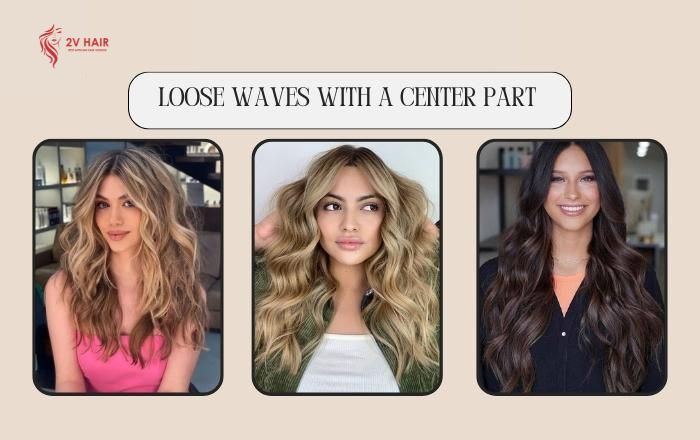 Loose waves with a center part