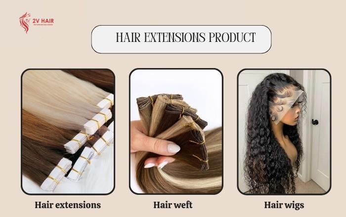 The variety of hair extensions meets all customer requirements