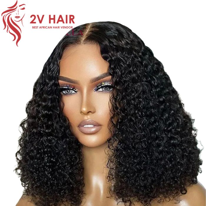 Wholesale Human Hair Jerry Curly Wig HD Lace Natural Color