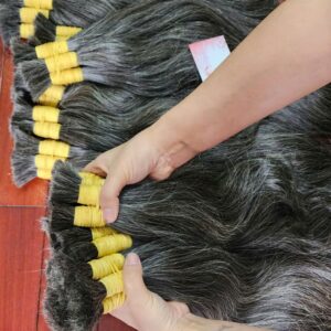 Raw grey human hair 5