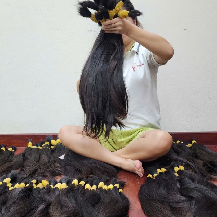 Raw hair from single donor 10