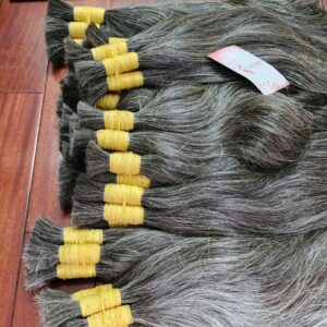 Raw grey human hair 2