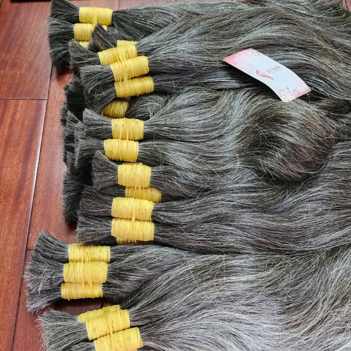 Raw grey human hair 2