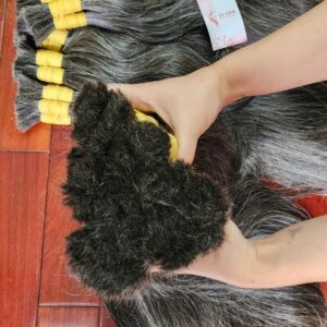 Raw grey human hair 3