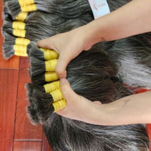 Raw grey human hair 4